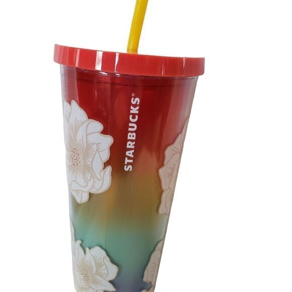 Starbucks White Desert Floral 24oz Double Wall Cold Venti Tumbler - Picture 8 of 12